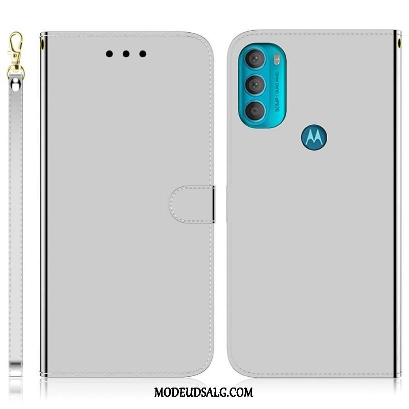 Flip Cover Moto G71 5G Spejlcover I Imiteret Læder