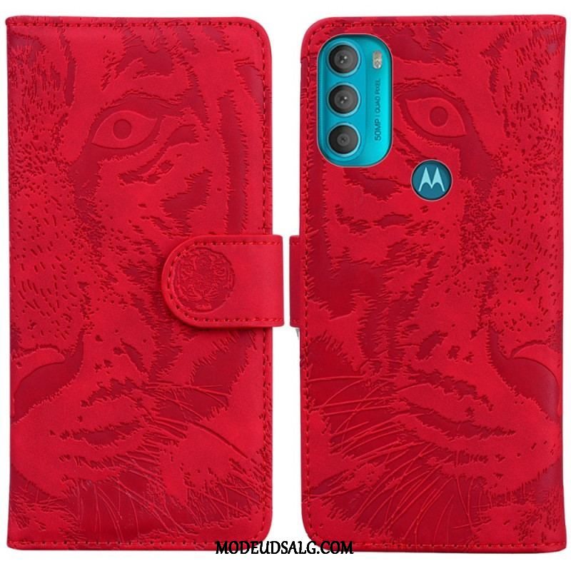 Flip Cover Moto G71 5G Tiger Ansigtsprint