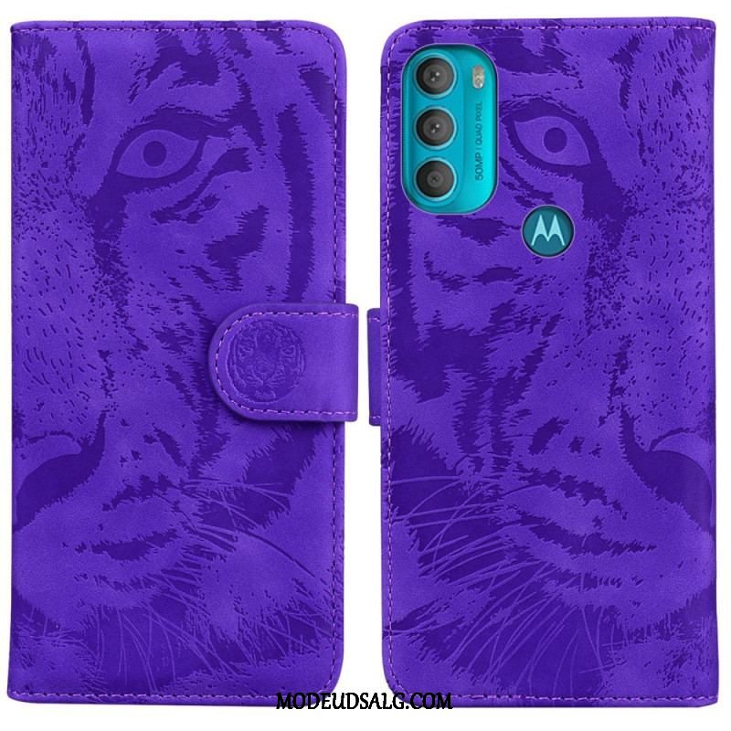 Flip Cover Moto G71 5G Tiger Ansigtsprint