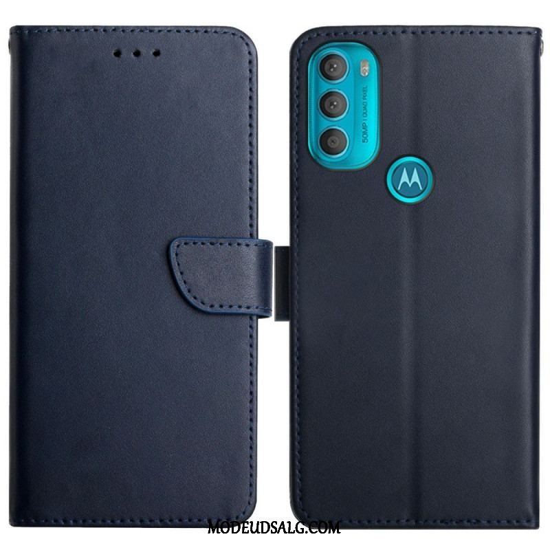 Flip Cover Moto G71 5G Ægte Nappa Læder