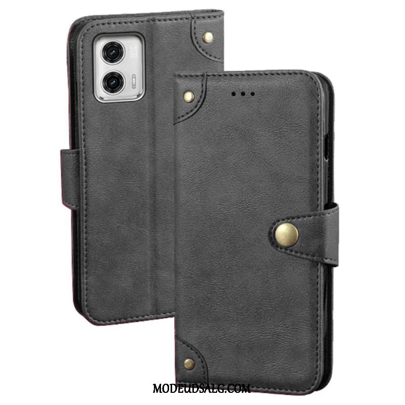 Flip Cover Moto G73 5G Idewei Magnetisk Knap