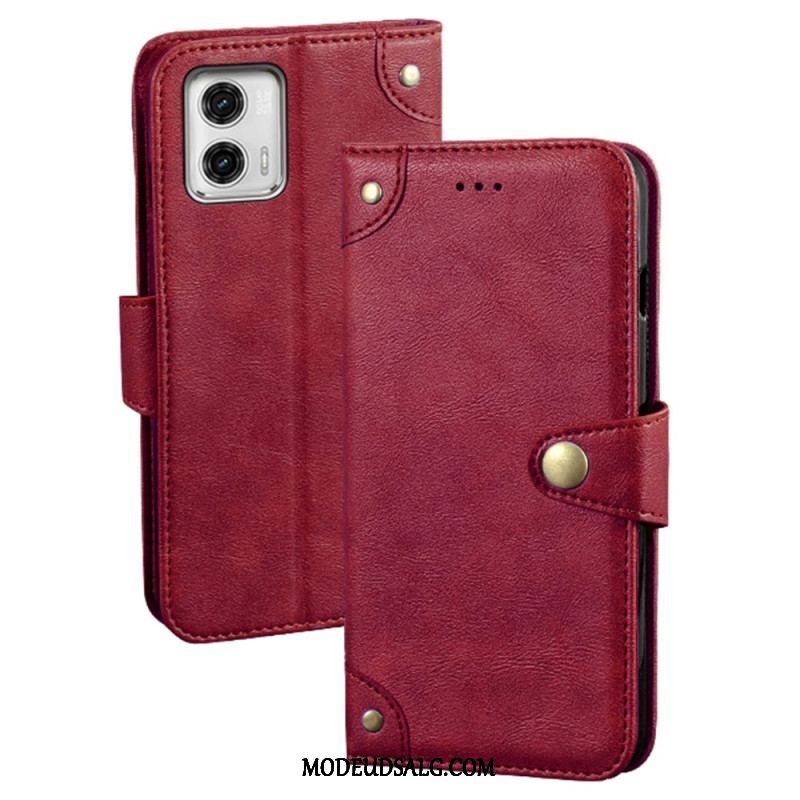 Flip Cover Moto G73 5G Idewei Magnetisk Knap