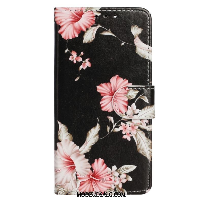 Flip Cover Moto G73 5G Intense Blomster