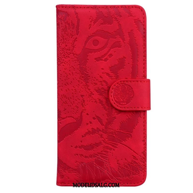 Flip Cover Moto G73 5G Tiger Fodaftryk