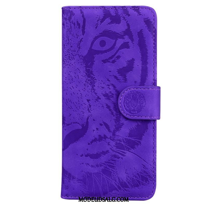 Flip Cover Moto G73 5G Tiger Fodaftryk