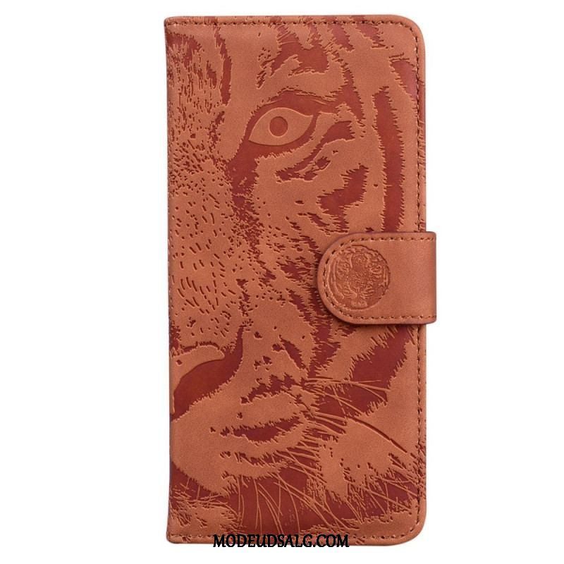 Flip Cover Moto G73 5G Tiger Fodaftryk