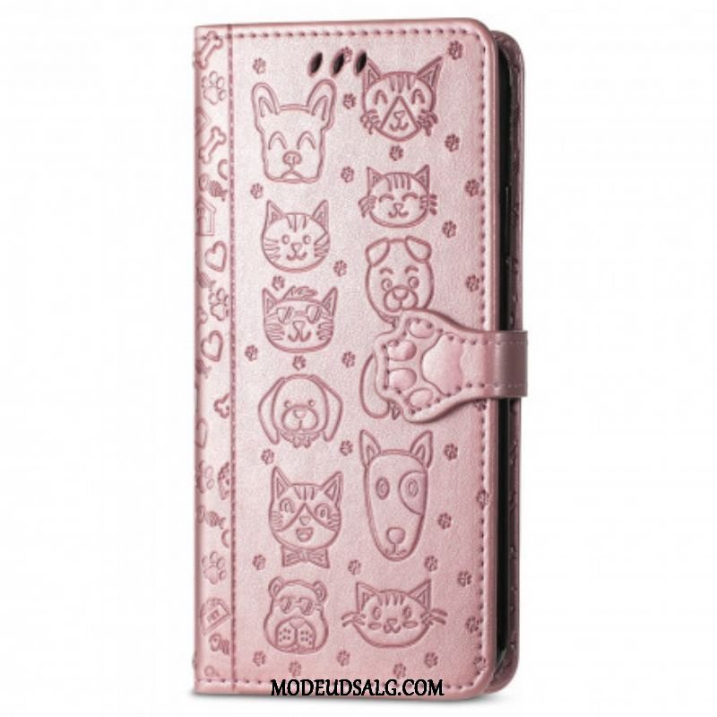 Flip Cover Motorola Edge 20 Pro Animerede Dyr