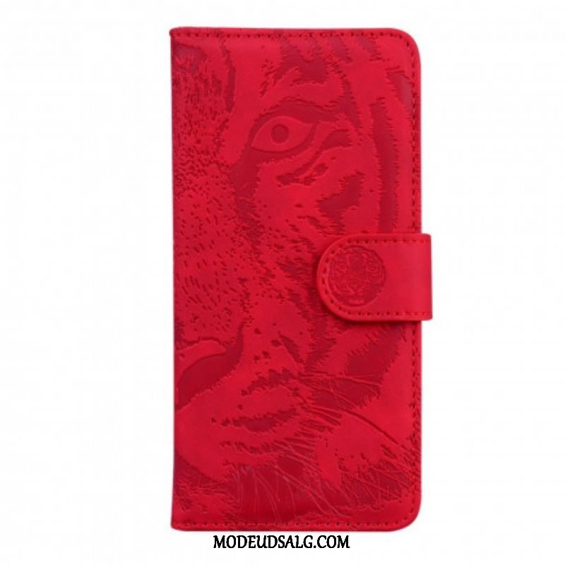 Flip Cover Motorola Edge 20 Pro Tiger Ansigtsprint