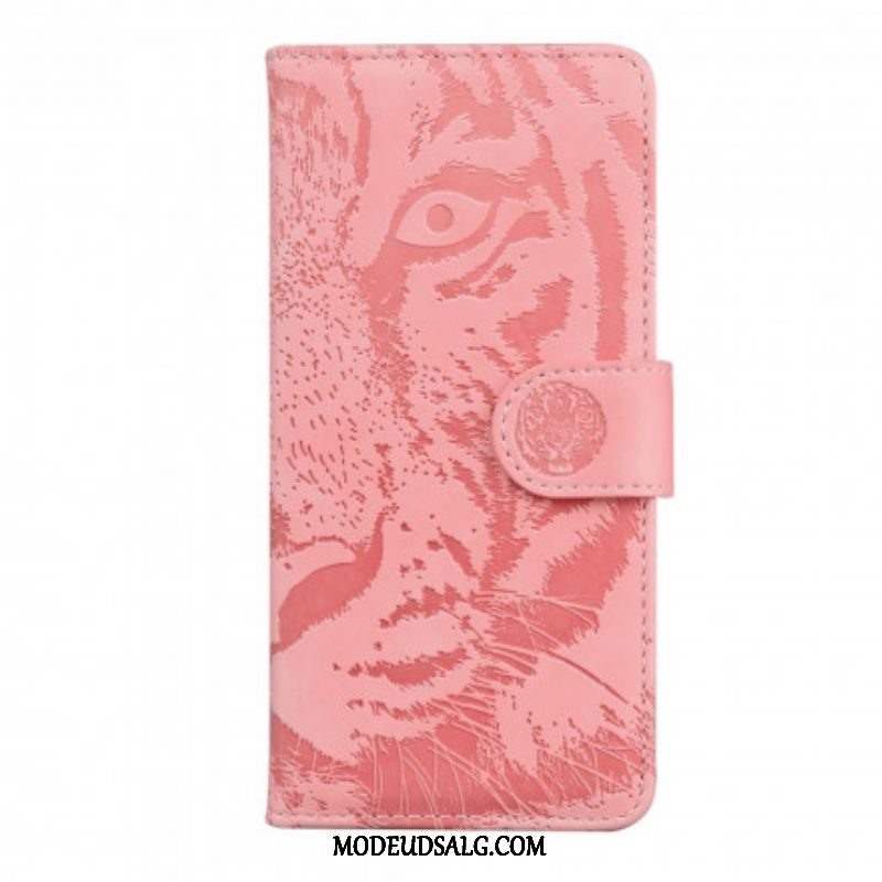 Flip Cover Motorola Edge 20 Pro Tiger Ansigtsprint