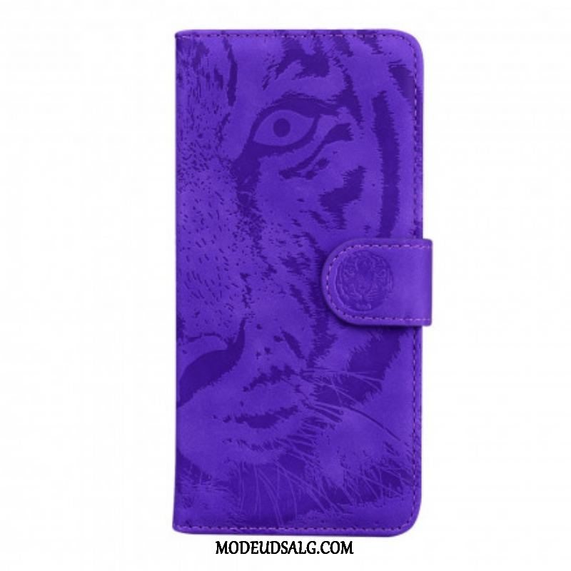 Flip Cover Motorola Edge 20 Pro Tiger Ansigtsprint