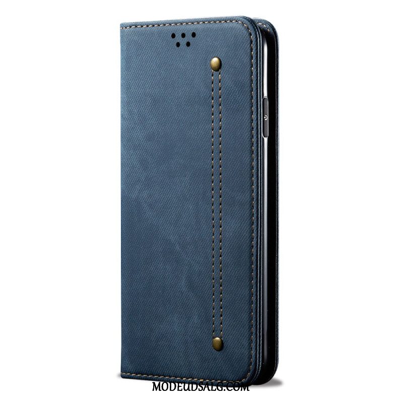 Flip Cover Motorola Edge 50 Jeansstof