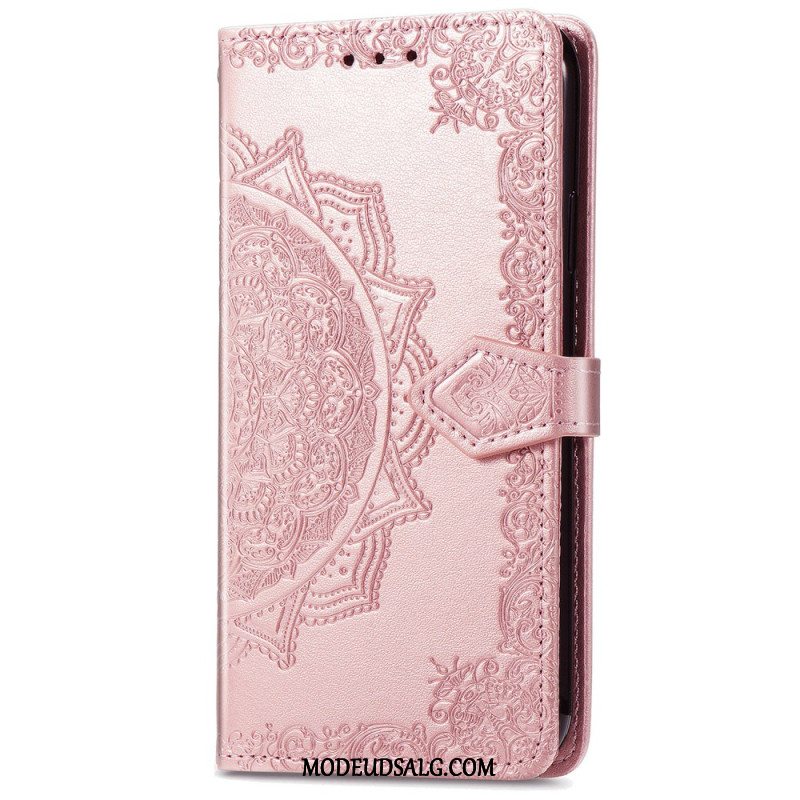 Flip Cover Motorola Edge 50 Pro Barok Mandala Med Rem