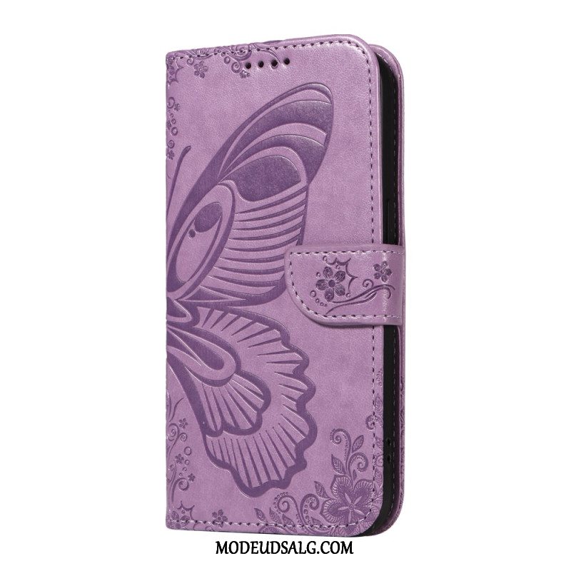 Flip Cover Motorola Edge 50 Sommerfugledesign