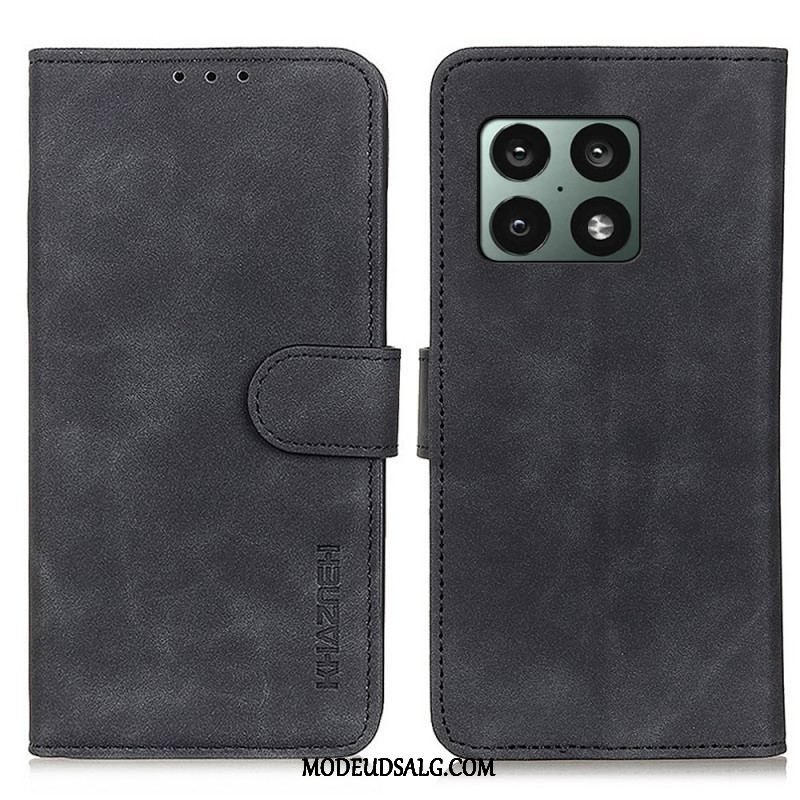 Flip Cover OnePlus 10 Pro 5G Mat Vintage Lædereffekt Khazneh