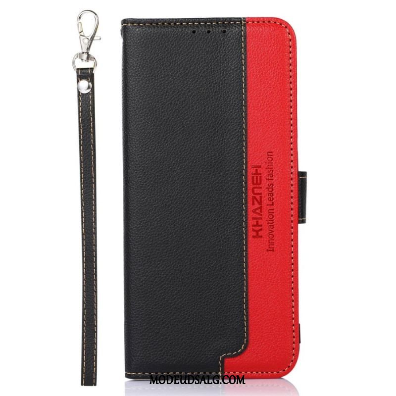 Flip Cover OnePlus 10T 5G Lychee Style Rfid Khazneh