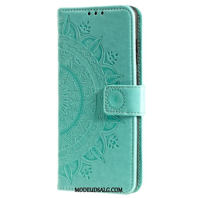 Flip Cover OnePlus 10T 5G Med Snor Strappy Sun Mandala