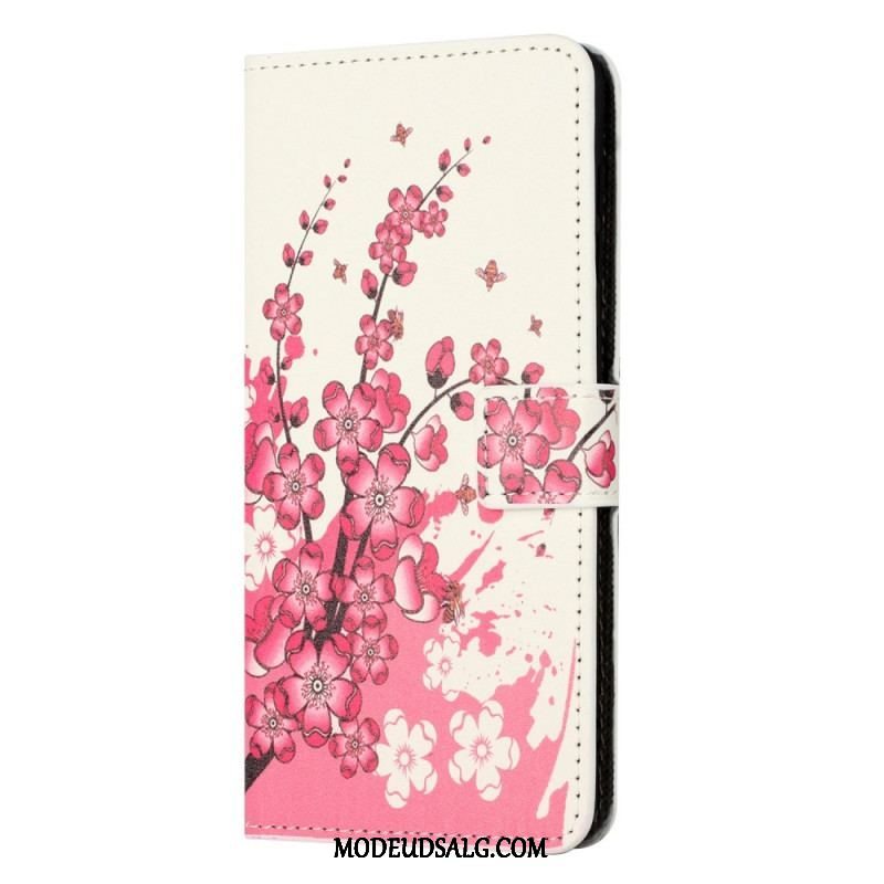 Flip Cover OnePlus 10T 5G Tropiske Blomster