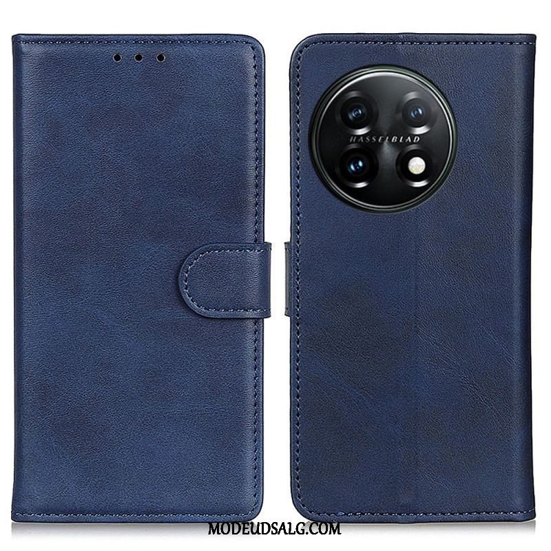 Flip Cover OnePlus 11 5G Mat Retro Lædereffekt