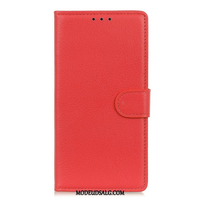 Flip Cover OnePlus Nord 2 5G Litchi Imiteret Læder