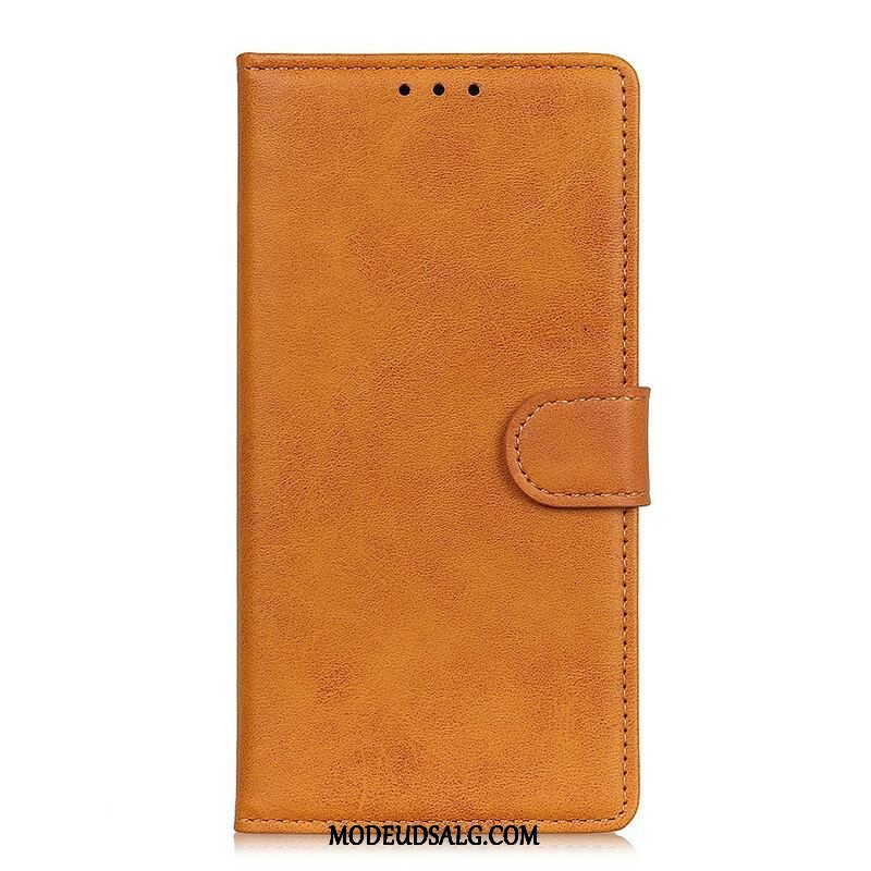 Flip Cover OnePlus Nord 2 5G Mat Retro Lædereffekt