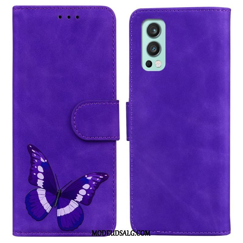 Flip Cover OnePlus Nord 2 5G Skin-touch Butterfly