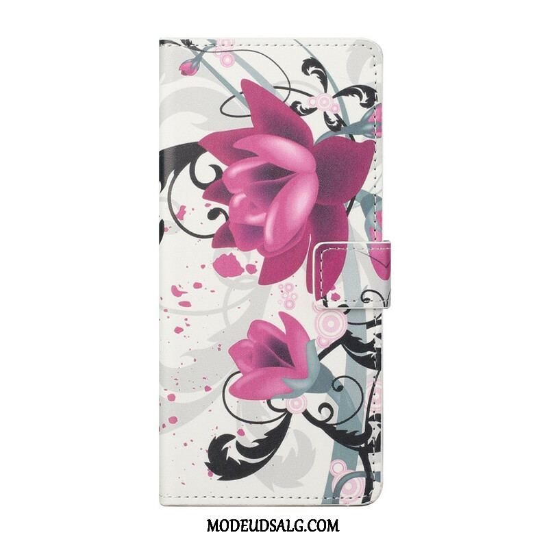 Flip Cover OnePlus Nord 2 5G Tropiske Blomster