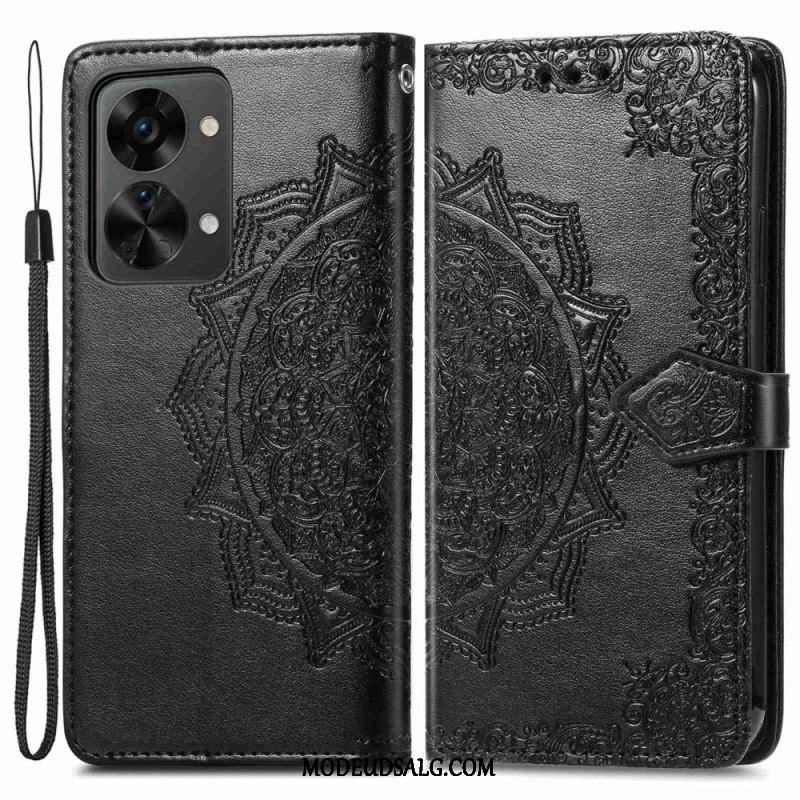 Flip Cover OnePlus Nord 2T 5G Med Snor Mandala Strop Kortholder