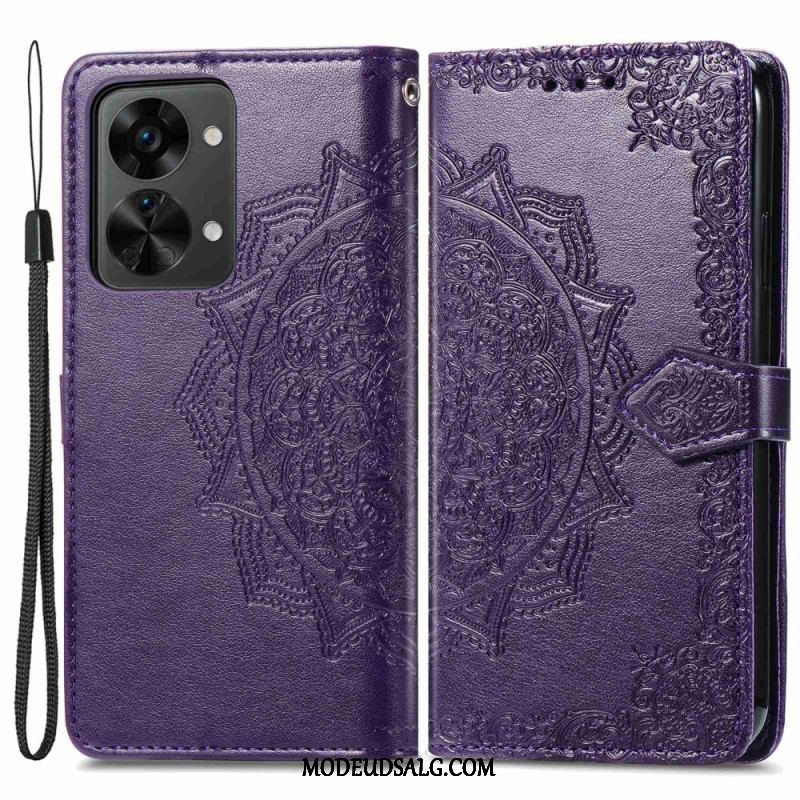 Flip Cover OnePlus Nord 2T 5G Med Snor Mandala Strop Kortholder