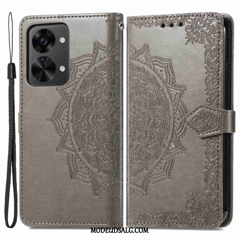 Flip Cover OnePlus Nord 2T 5G Med Snor Mandala Strop Kortholder