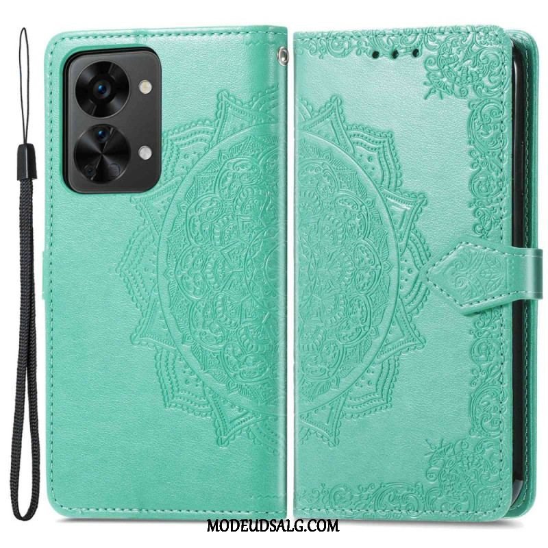 Flip Cover OnePlus Nord 2T 5G Med Snor Mandala Strop Kortholder