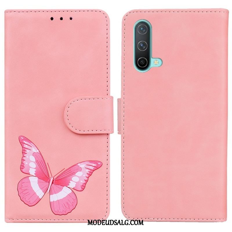 Flip Cover OnePlus Nord CE 5G Skin-touch Butterfly