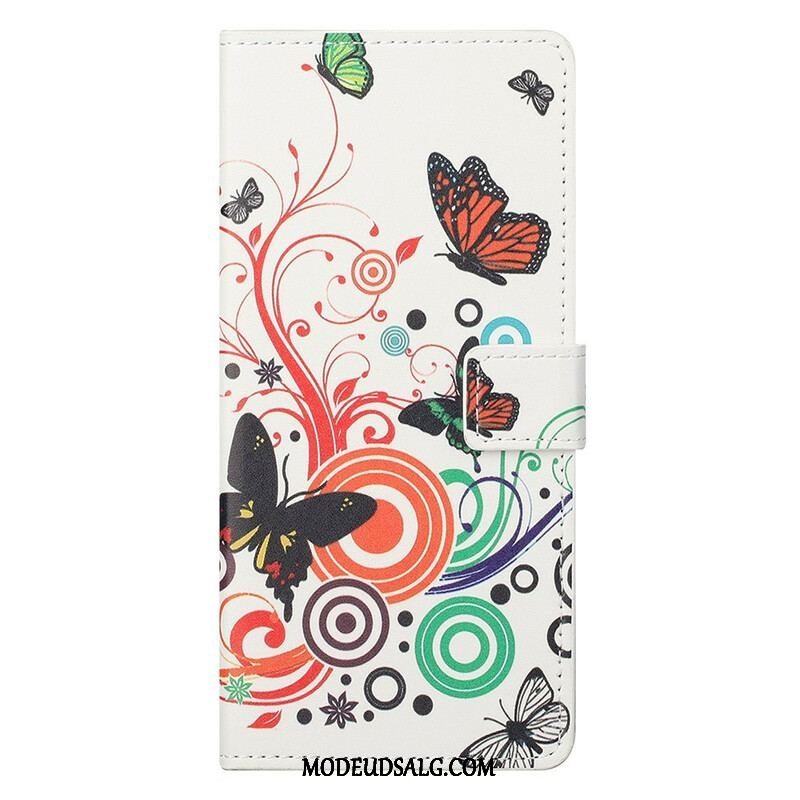 Flip Cover OnePlus Nord CE 5G Sommerfugle