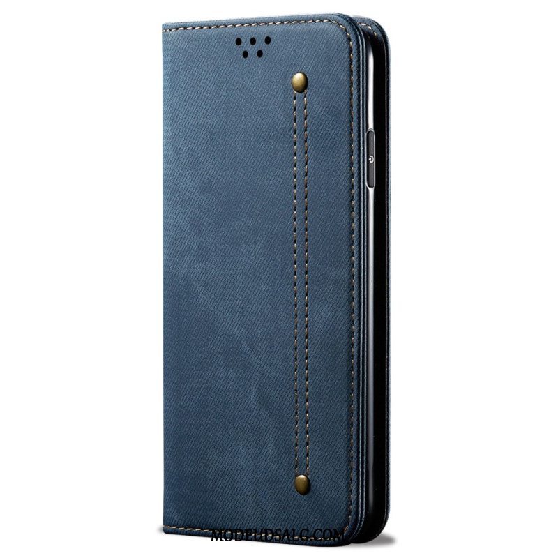 Flip Cover Oneplus 12r Jeansstof