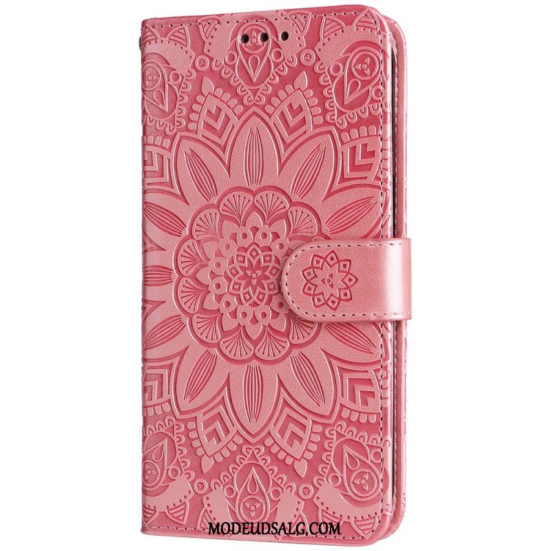 Flip Cover Oneplus 12r Pragtfuld Mandala Med Rem