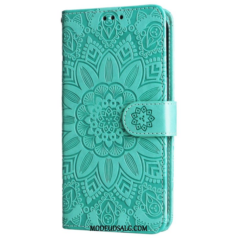 Flip Cover Oneplus 12r Pragtfuld Mandala Med Rem