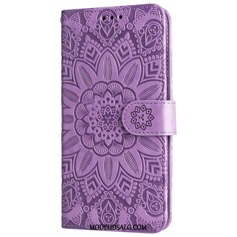 Flip Cover Oneplus 12r Pragtfuld Mandala Med Rem