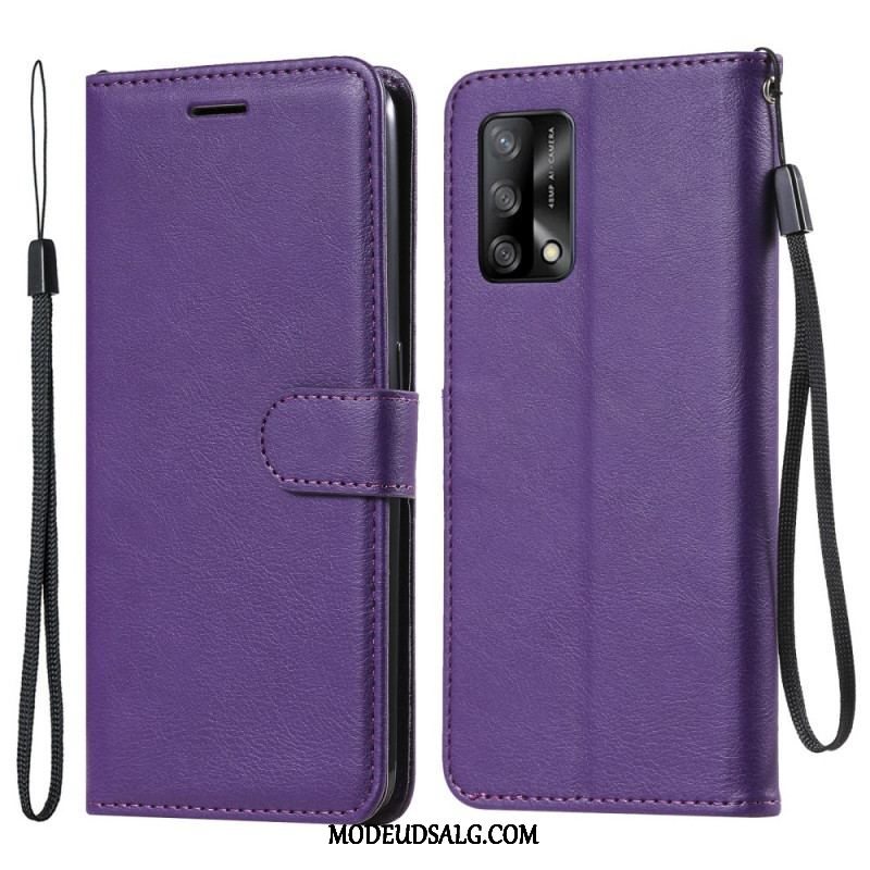 Flip Cover Oppo A74 4G Med Snor Strappy Lædereffekt