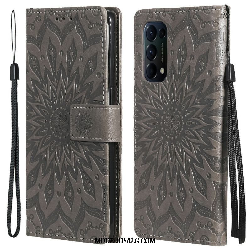 Flip Cover Oppo Find X3 Lite Solblomst