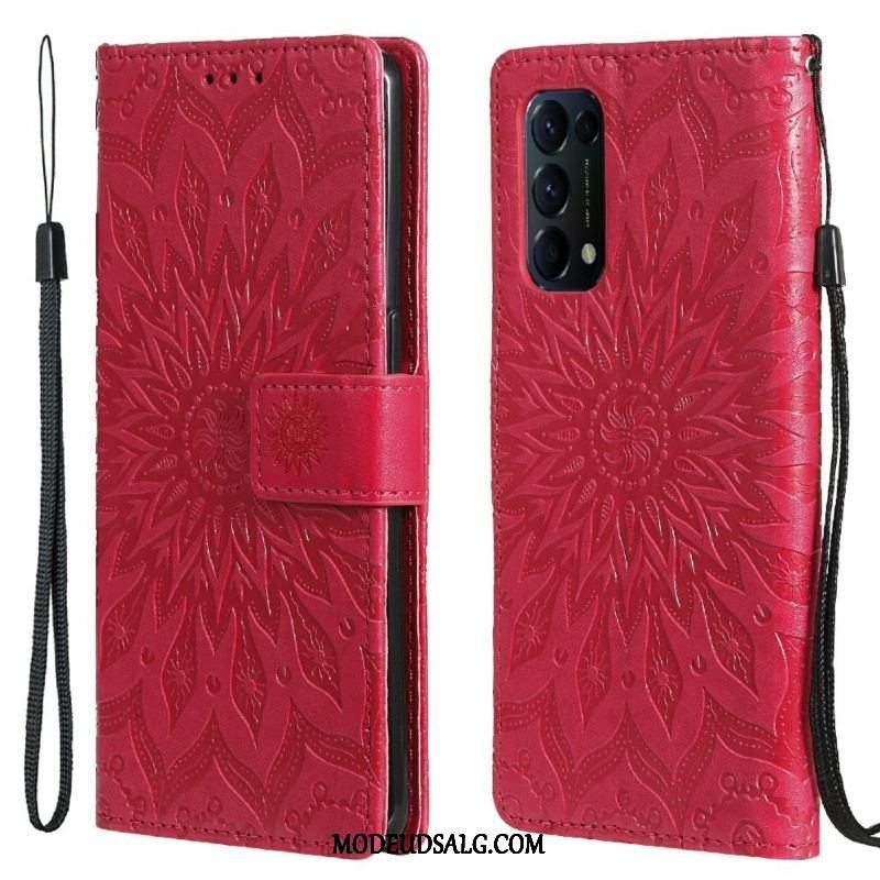 Flip Cover Oppo Find X3 Lite Solblomst