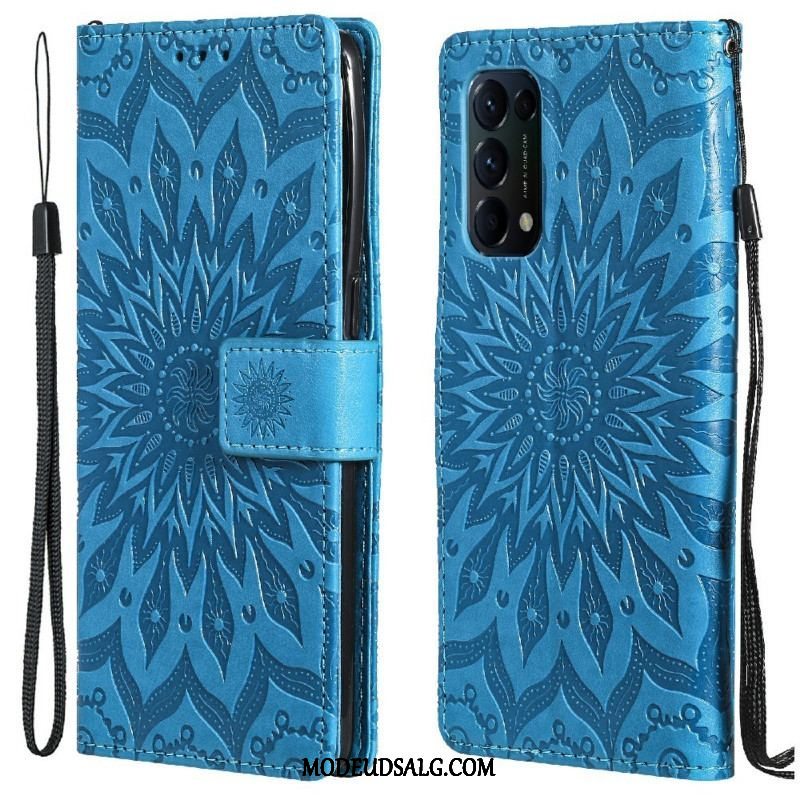 Flip Cover Oppo Find X3 Lite Solblomst