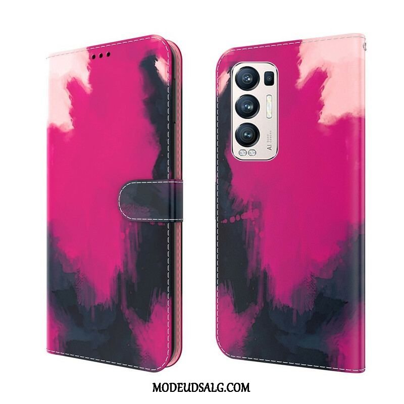 Flip Cover Oppo Find X3 Neo Abstrakt Farverig