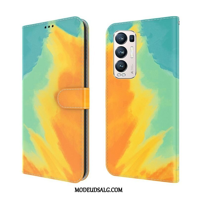 Flip Cover Oppo Find X3 Neo Abstrakt Farverig