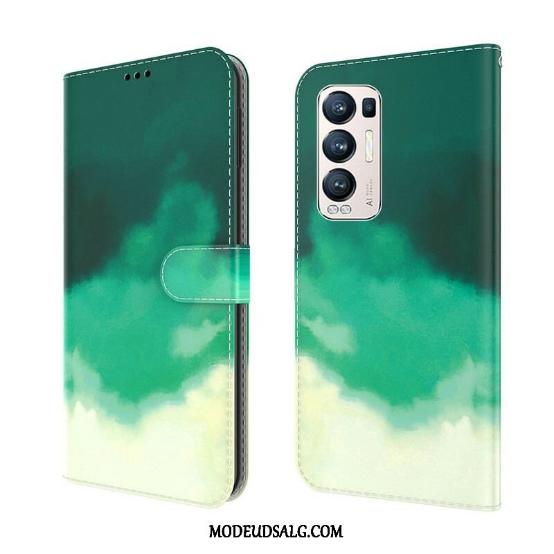 Flip Cover Oppo Find X3 Neo Abstrakt Farverig