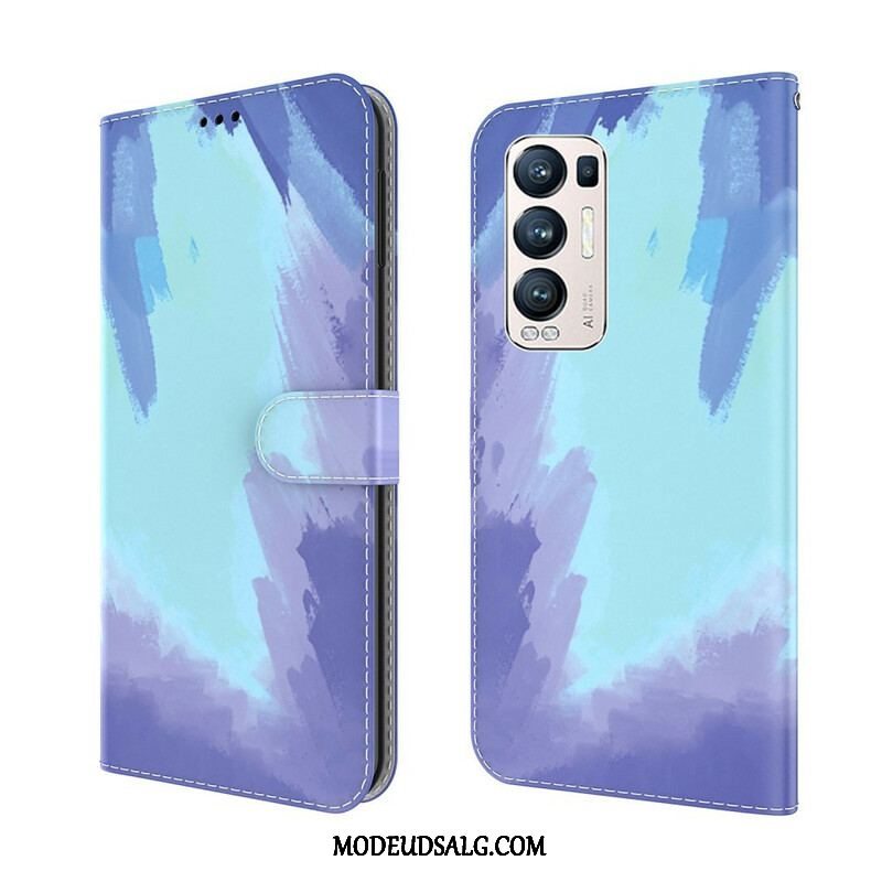 Flip Cover Oppo Find X3 Neo Abstrakt Farverig