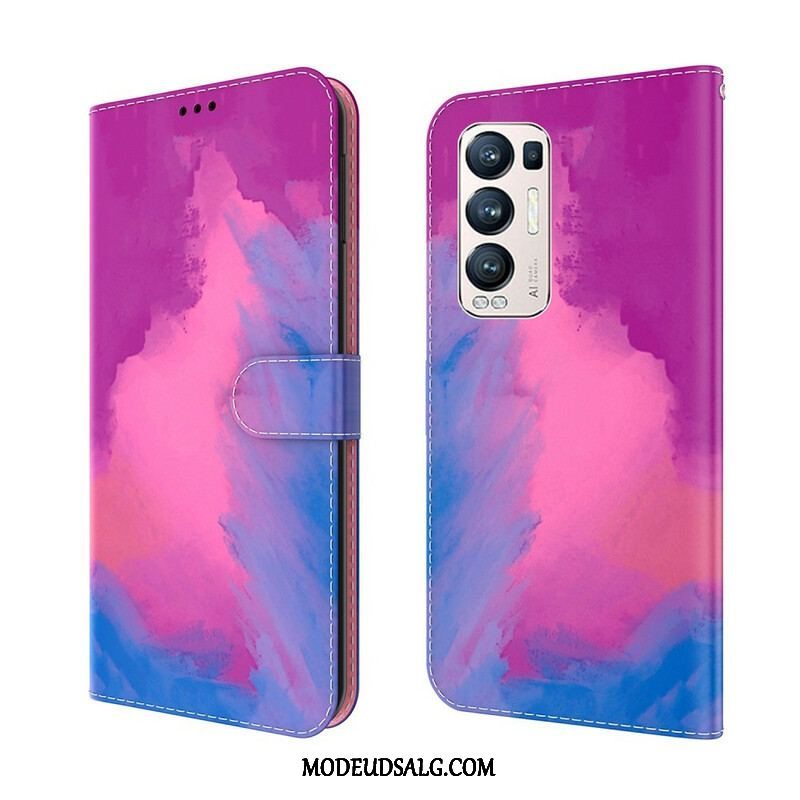 Flip Cover Oppo Find X3 Neo Abstrakt Farverig