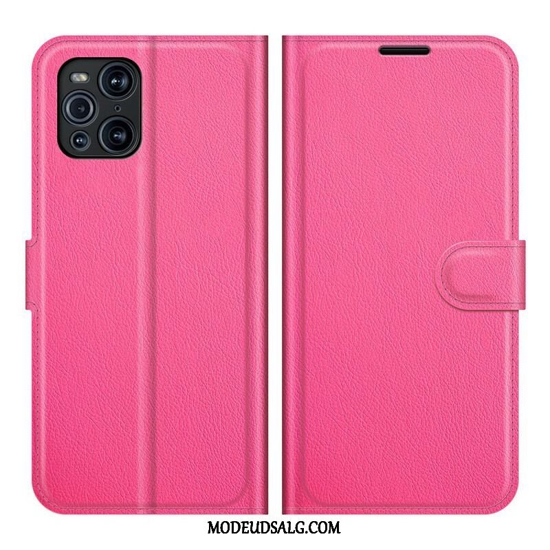 Flip Cover Oppo Find X3 Pro Klassisk