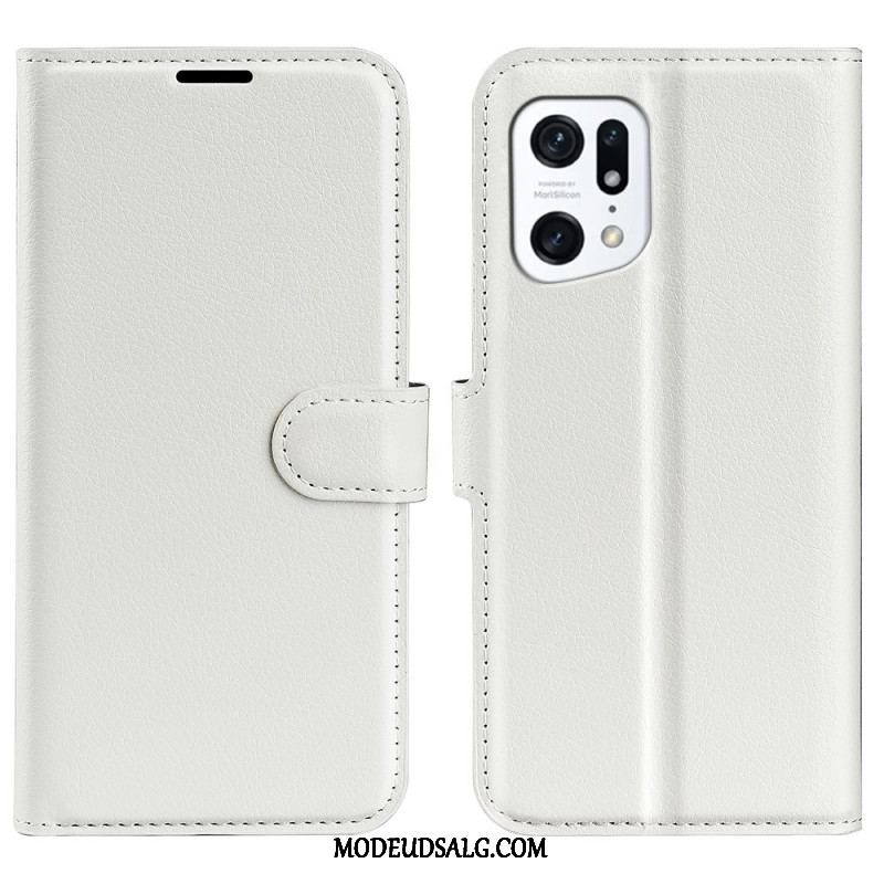 Flip Cover Oppo Find X5 Klassisk