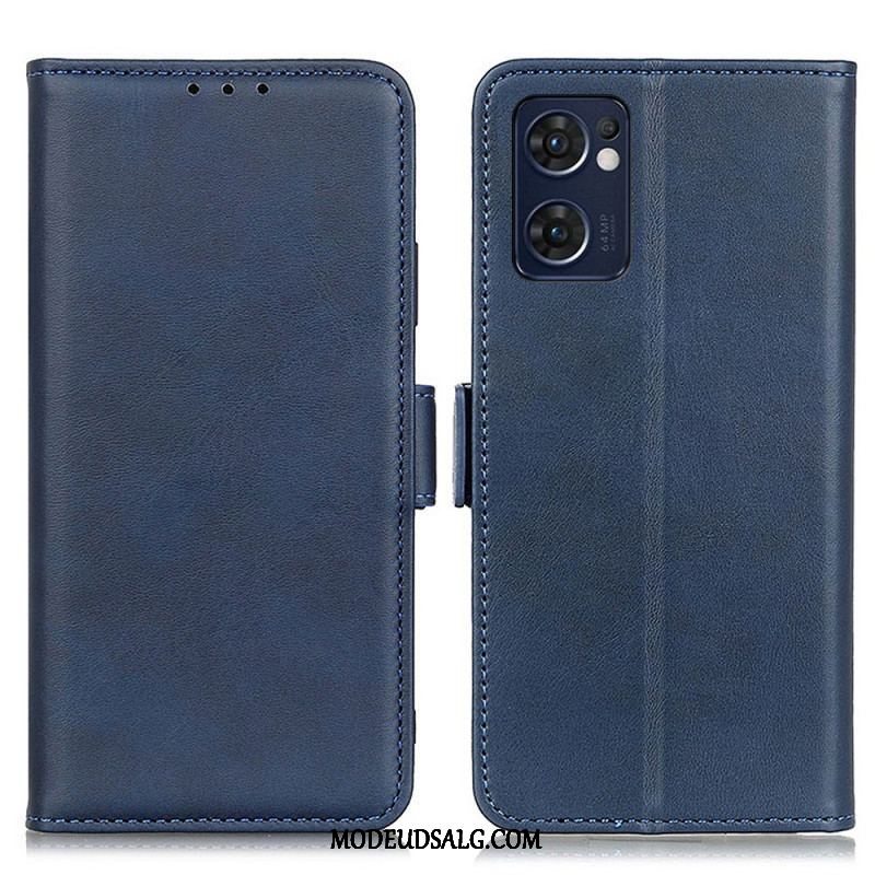 Flip Cover Oppo Find X5 Lite Læder Cover Dobbelt Klap