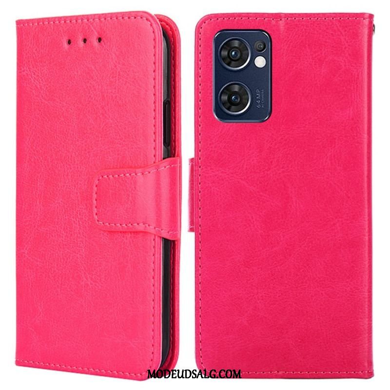 Flip Cover Oppo Find X5 Lite Læder Cover Farverig Magnetisk Klap