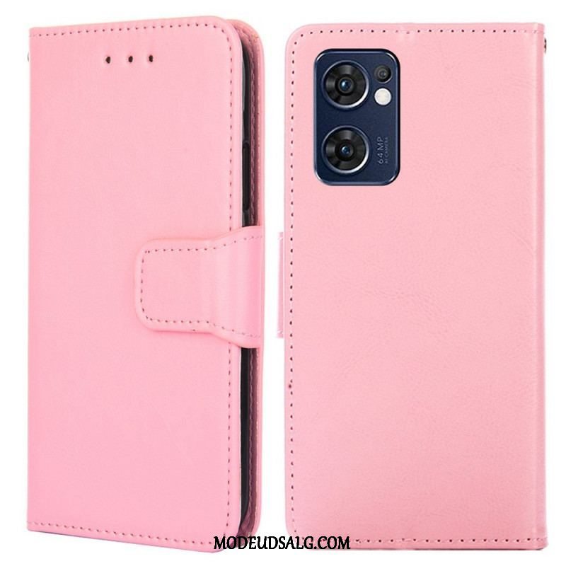 Flip Cover Oppo Find X5 Lite Læder Cover Farverig Magnetisk Klap